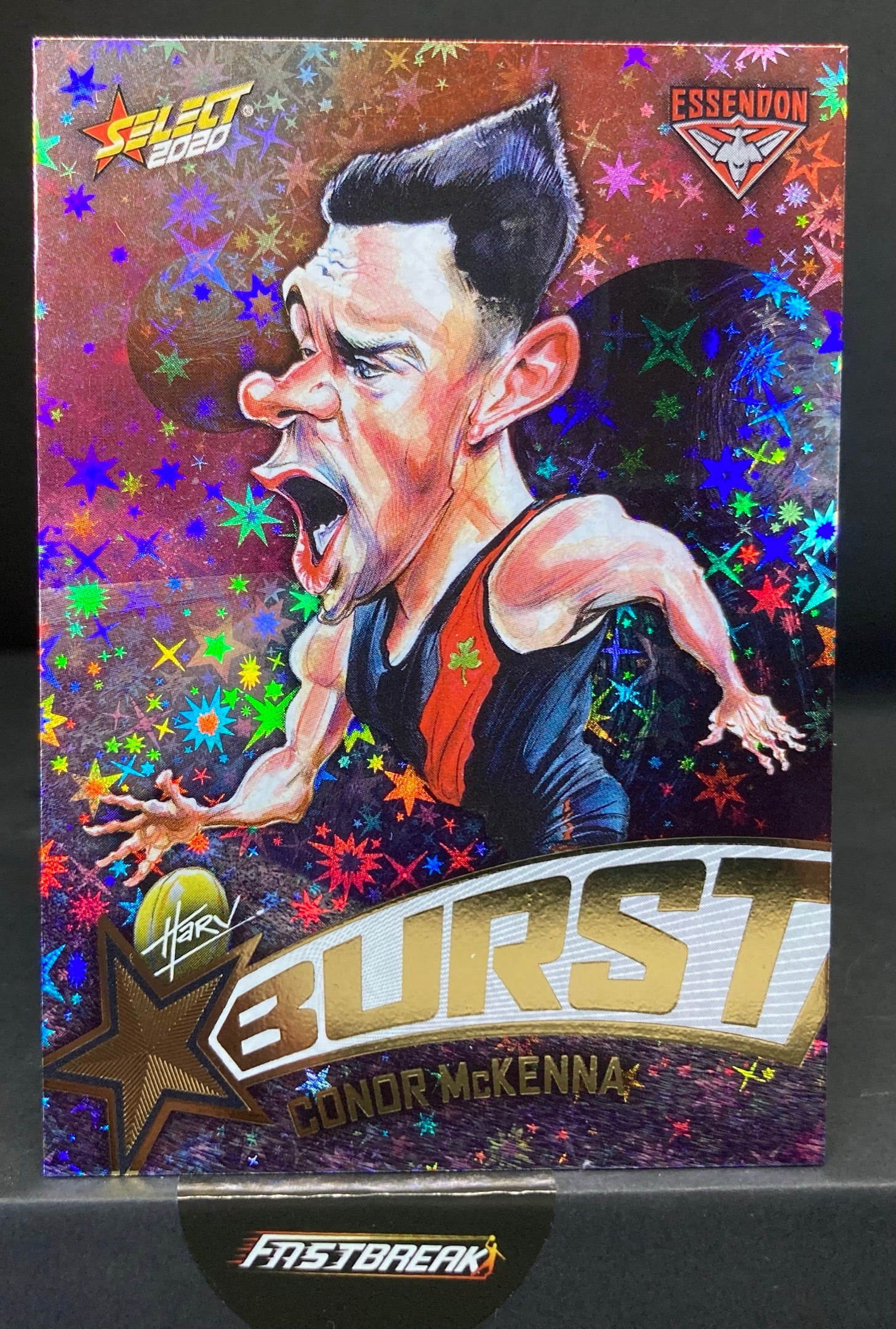 Connor McKenna - Essendon - 2020 - Footy Stars - Starburst Galactic - 57/210