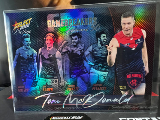 Tom McDonald - Melbourne - 2022 - Footy Stars Prestige - Gamebreakers - 190/750