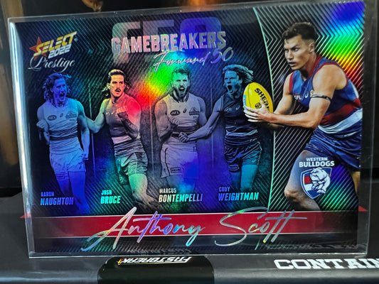 Anthony Scott Western Bulldogs 2022 Footy Stars Prestige Gamebreakers 703/750