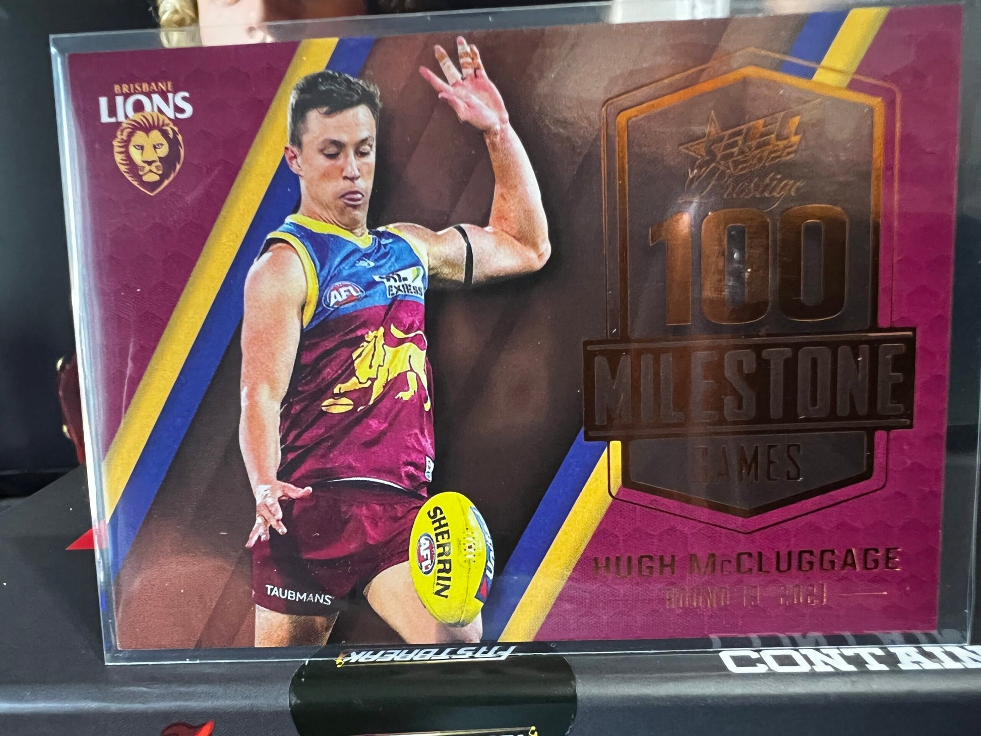 Hugh McCluggage Brisbane 2022 Footy Stars Prestige Milestone Games 144/195