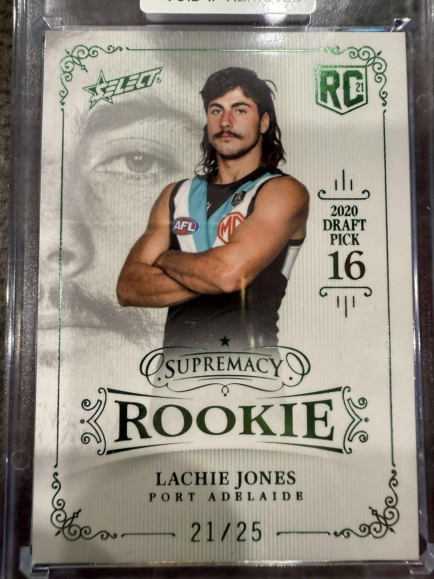 Lachie Jones Port Adelaide 2021 Green Rookie Supremacy 21/25