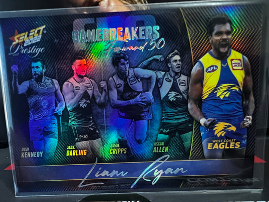 Liam Ryan - West Coast - 2022 - Footy Stars Prestige - Gamebreakers - 473/750