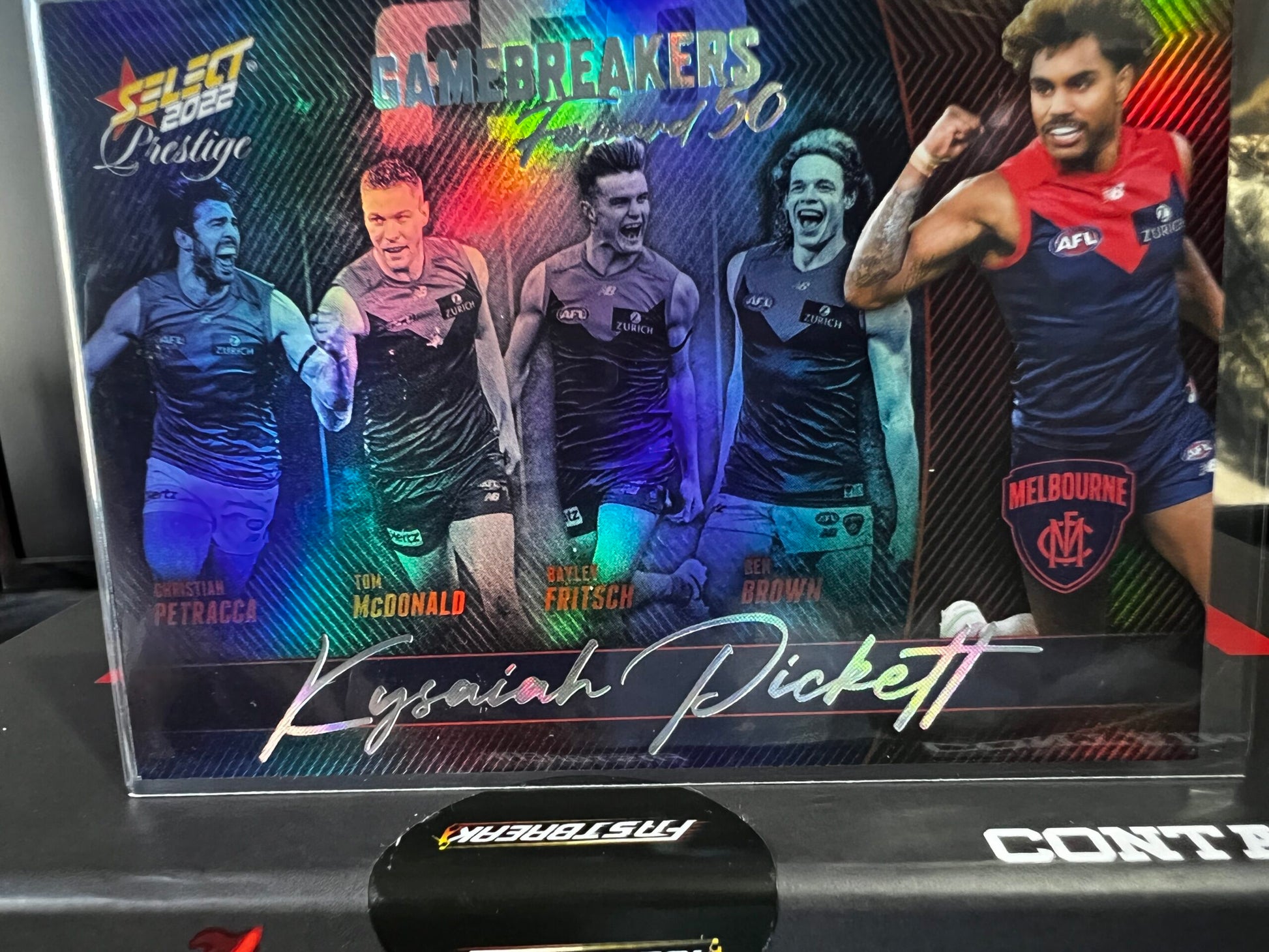 Kysaiah Pickett Melbourne 2022 Footy Stars Prestige Gamebreakers 654/750