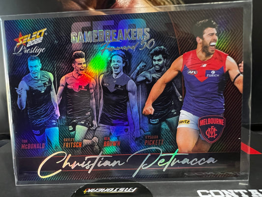 Christian Petracca Melbourne 2022 Footy Stars Prestige Gamebreakers 172/750