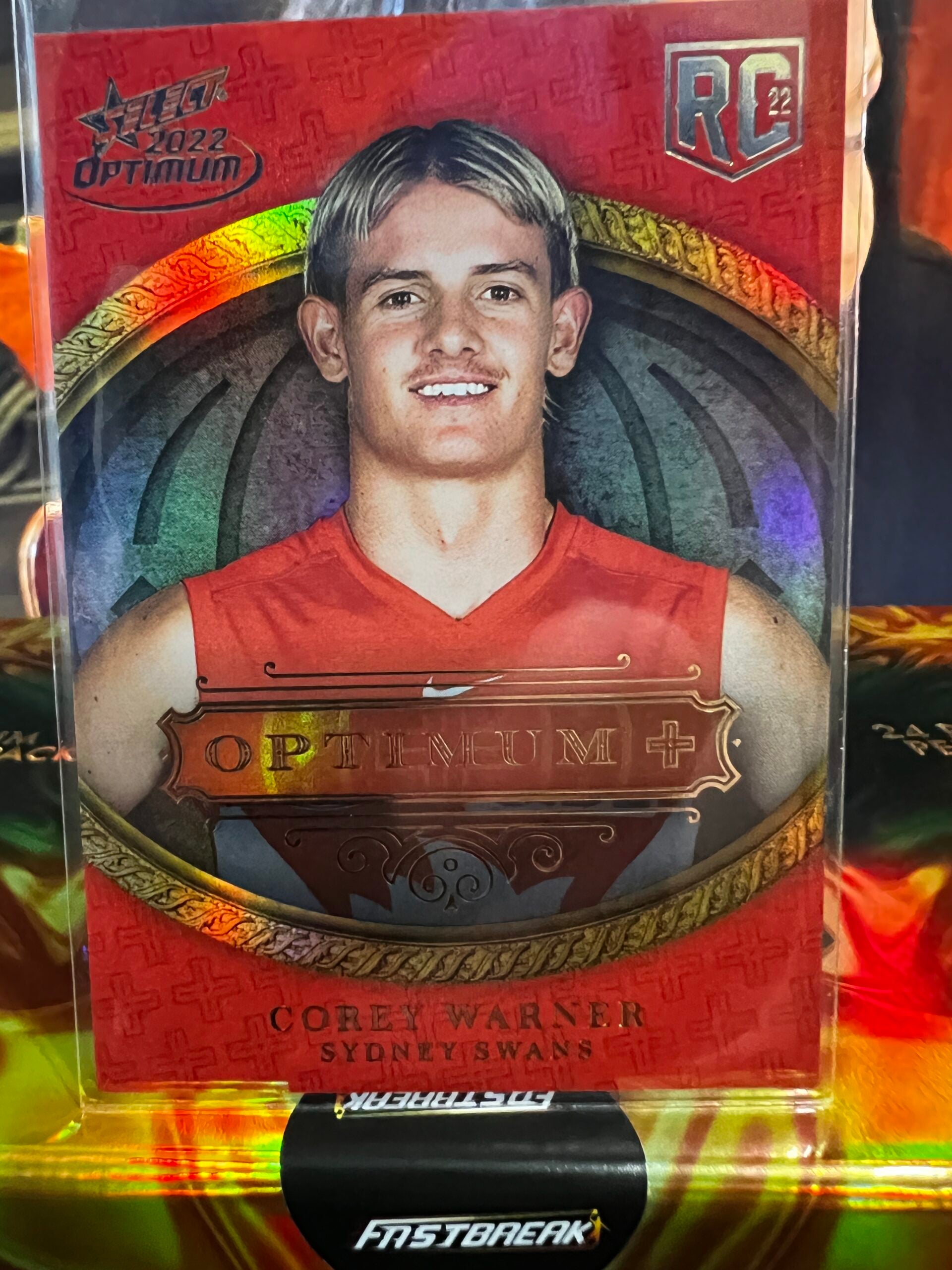 Corey Warner Sydney 2022 Optimum Optimum Plus Parallel Rookie RC 30/115