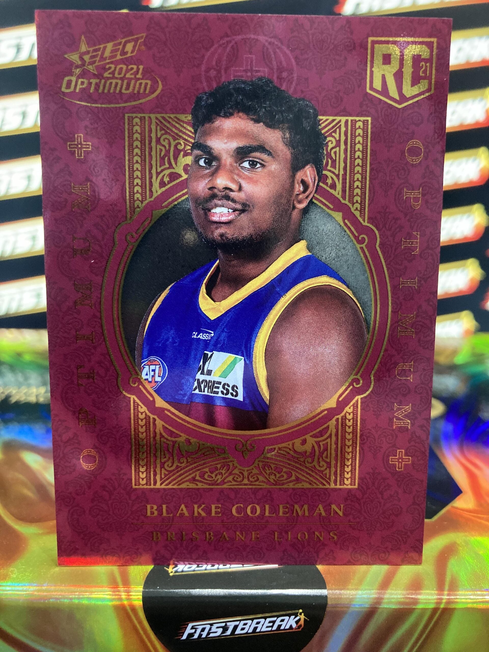 Blake Coleman - Brisbane - 2021 - Optimum - Rookie Card Optimum + - 377/455