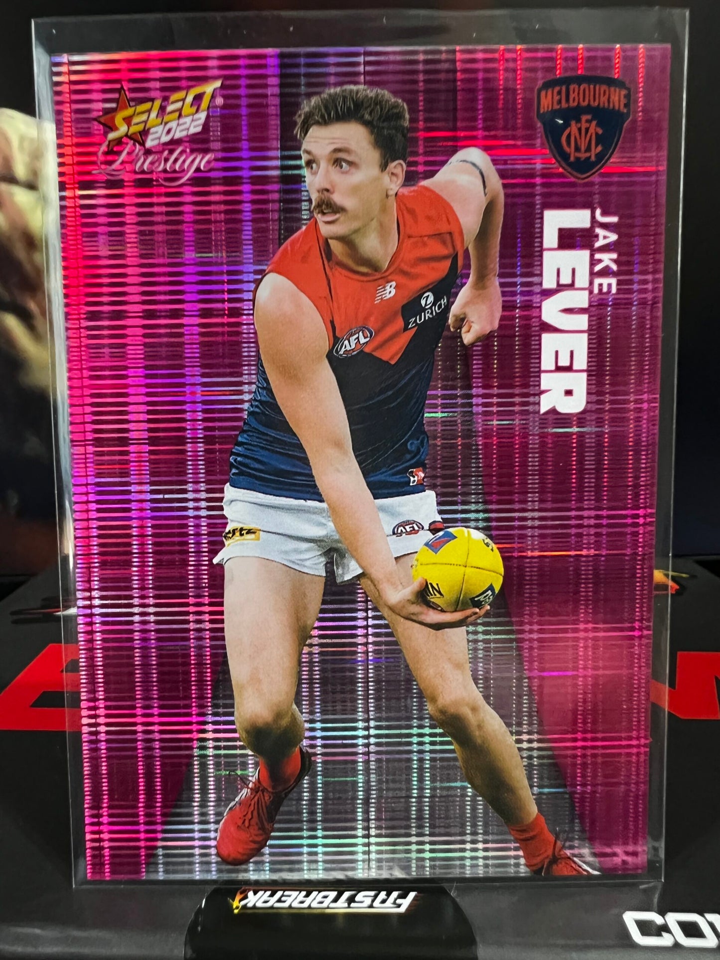 Jake Lever - Melbourne - 2022 - Footy Stars Prestige - Pink Parallel - 154/325