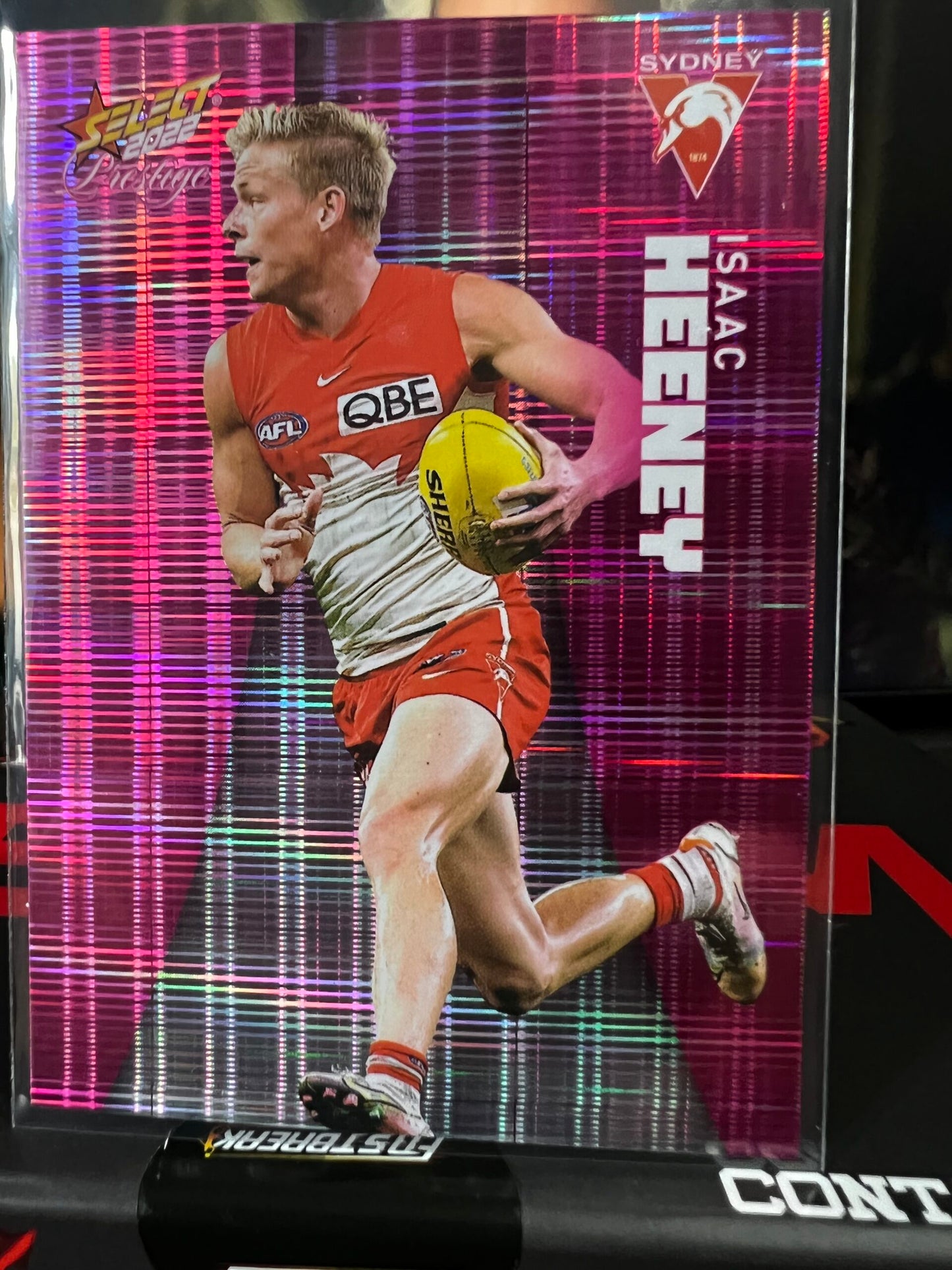 Isaac Heeney - Sydney - 2022 - Footy Stars Prestige - Pink Parallel - 166/325