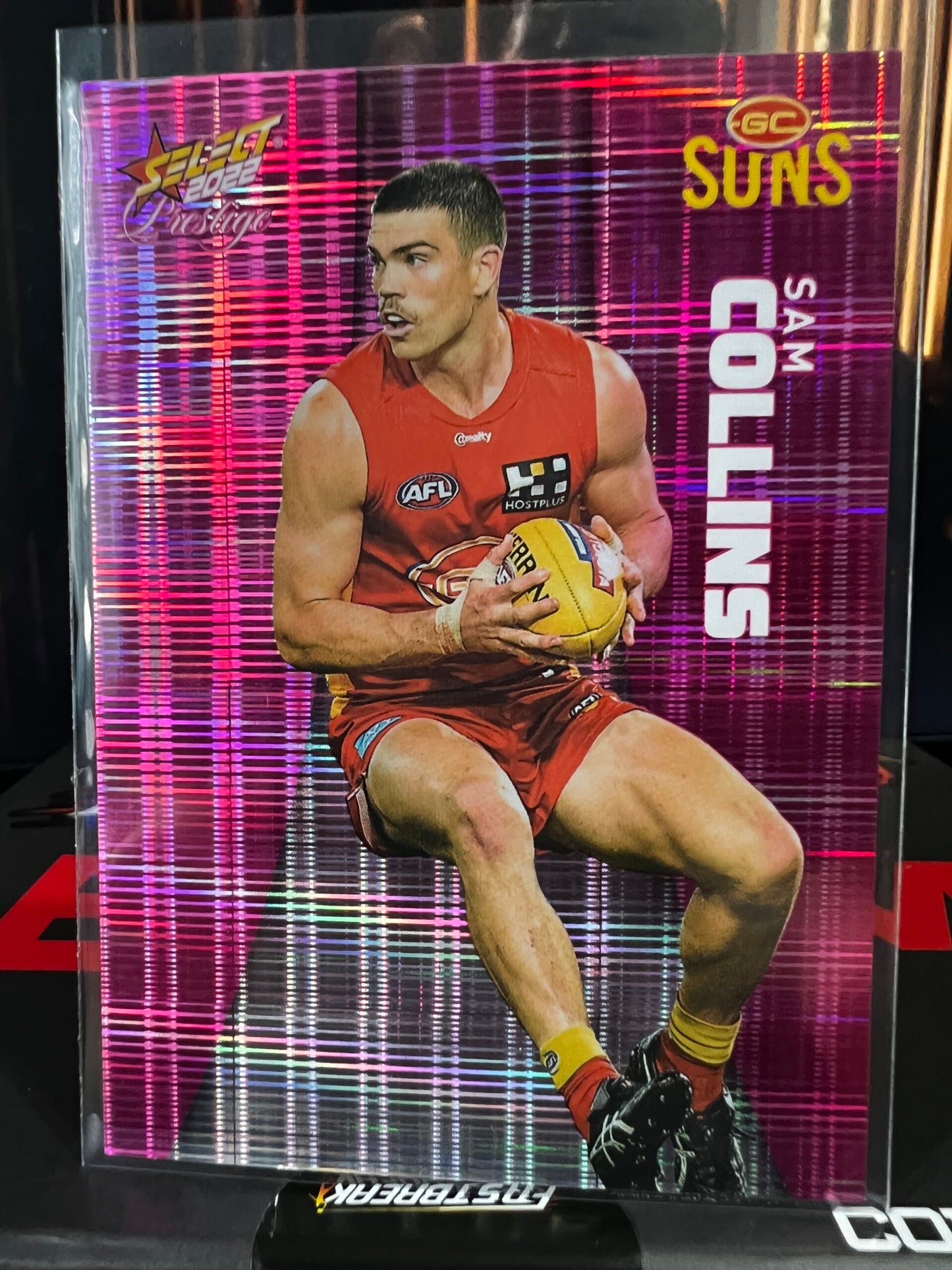 Sam Coliins - Gold Coast - 2022 - Footy Stars Prestige - Pink Parallel - 252/325
