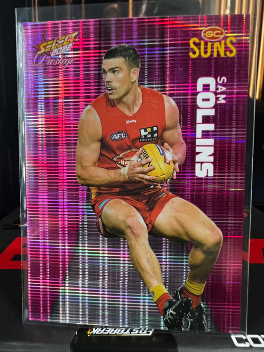 Sam Coliins - Gold Coast - 2022 - Footy Stars Prestige - Pink Parallel - 252/325