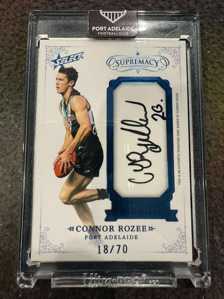 Connor Rozee Port Adelaide 2024 Supremacy FRANCHISE FUTURE SIGNATURE 18/70