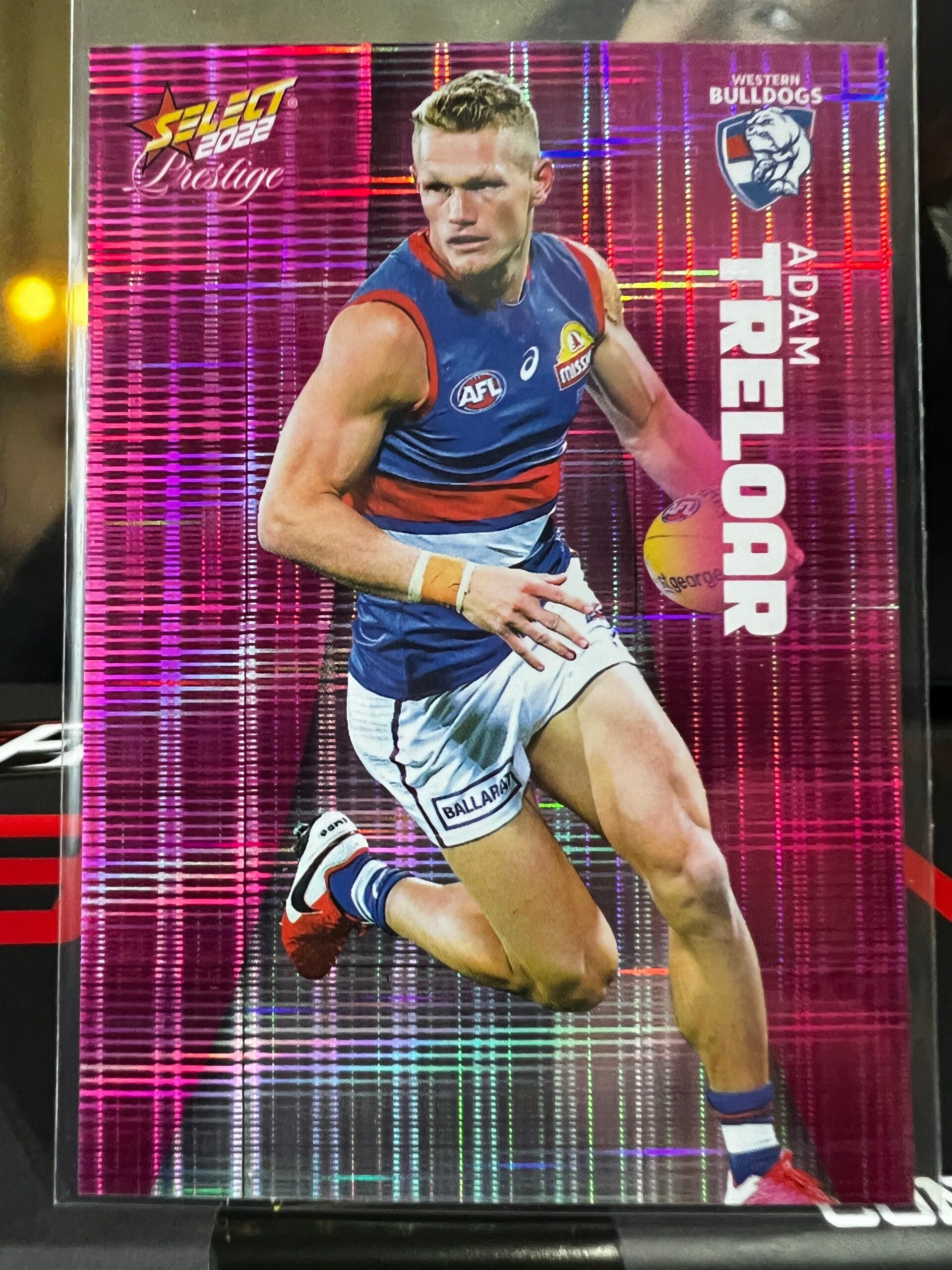 Adam Treloar Western Bulldogs 2022 Footy Stars Prestige Pink Parallel 107/325