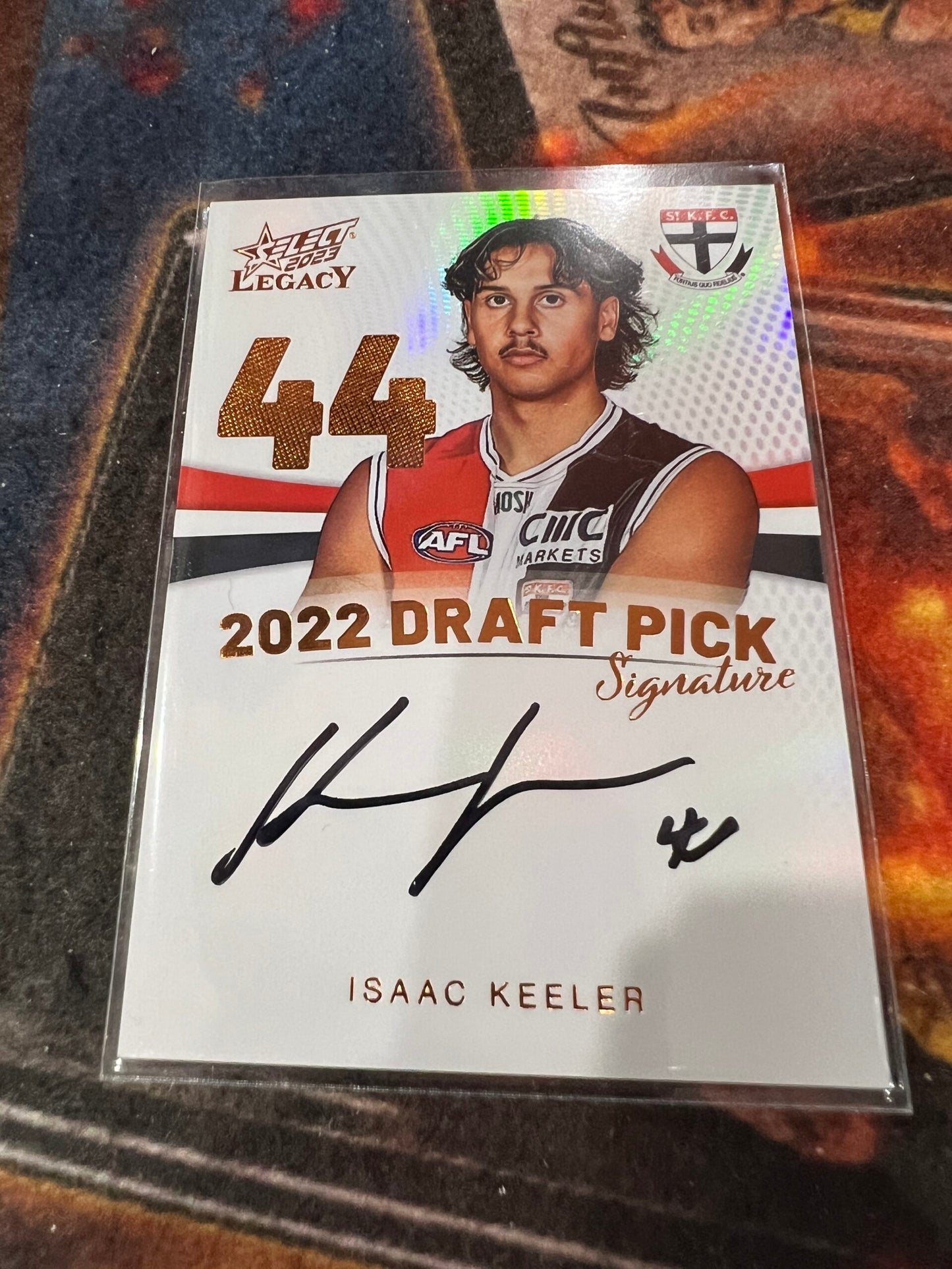 Isaac Keeler - St Kilda - 2023 - Legacy - Draft Pick Signature Copper - 150/175