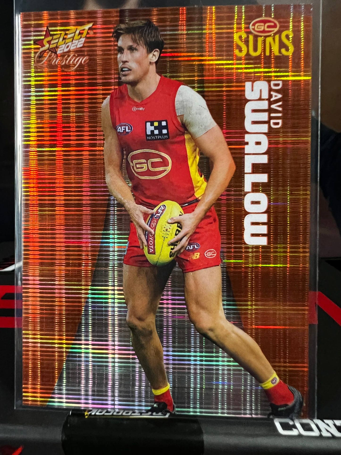 David Swallow Gold Coast 2022 Footy Stars Prestige Orange Parallel 56/210