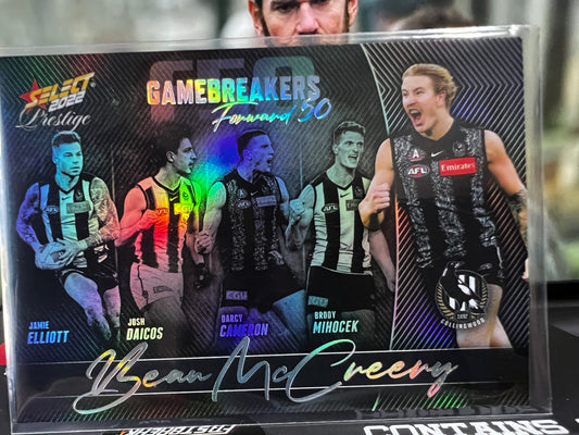 Beau McCreery Collingwood 2022 Footy Stars Prestige Gamebreakers 681/750
