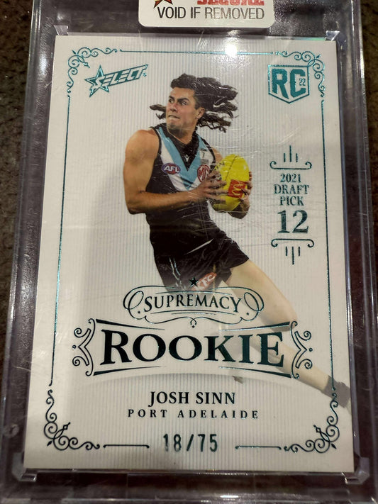 Josh Sinn Port Adelaide 2022 Rookie Supremacy 18/75