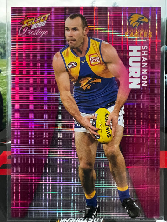Shannon Hurn West Coast 2022 Footy Stars Prestige Pink Parallel 226/325