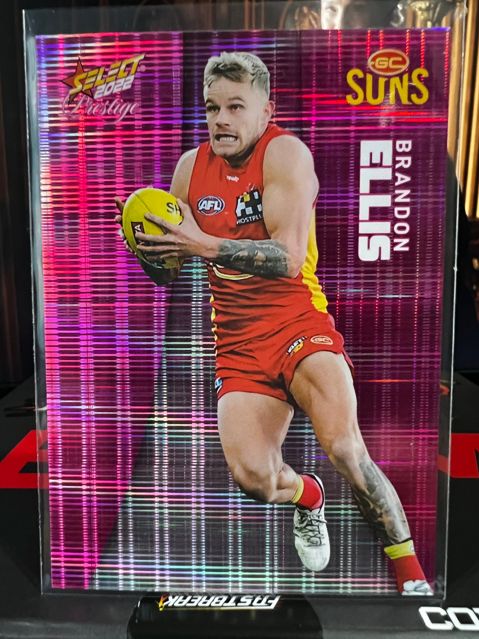 Brandon Ellis Gold Coast 2022 Footy Stars Prestige Pink Parallel 138/325