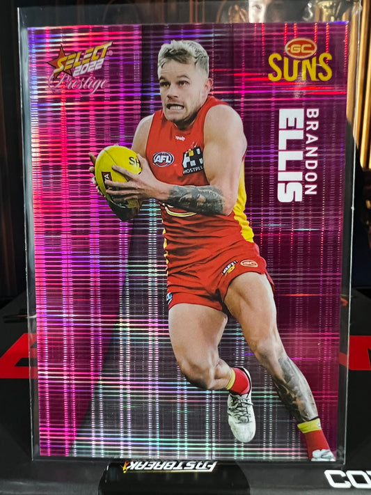 Brandon Ellis Gold Coast 2022 Footy Stars Prestige Pink Parallel 138/325