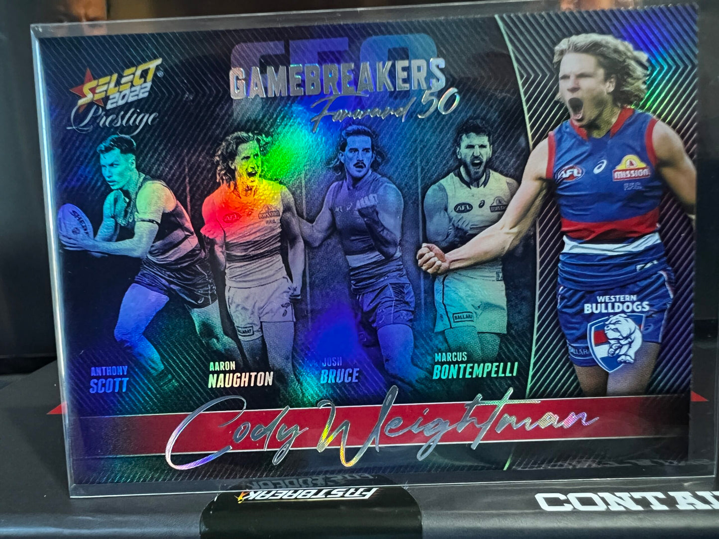 Cody Weightman Western Bulldogs 2022 Footy Stars Prestige Gamebreakers 99/750