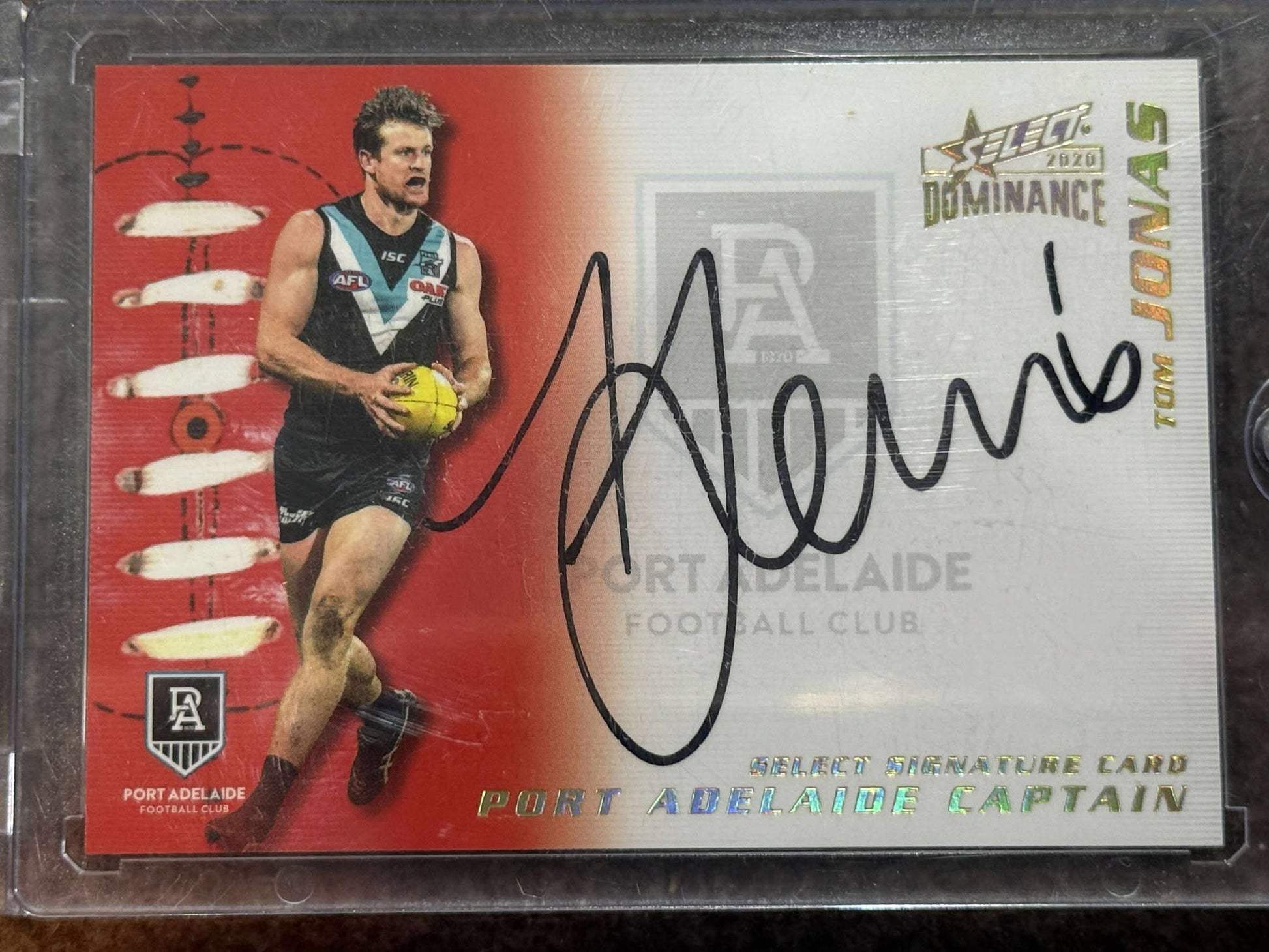 Tom Jonas Port Adelaide 2020 Dominance Captain Signature 27/50