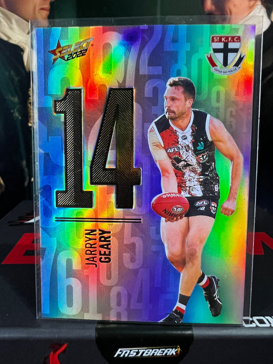 Jarryn Geary - St Kilda - 2022 - Footy Stars  - Daylight Numbers - 175/190