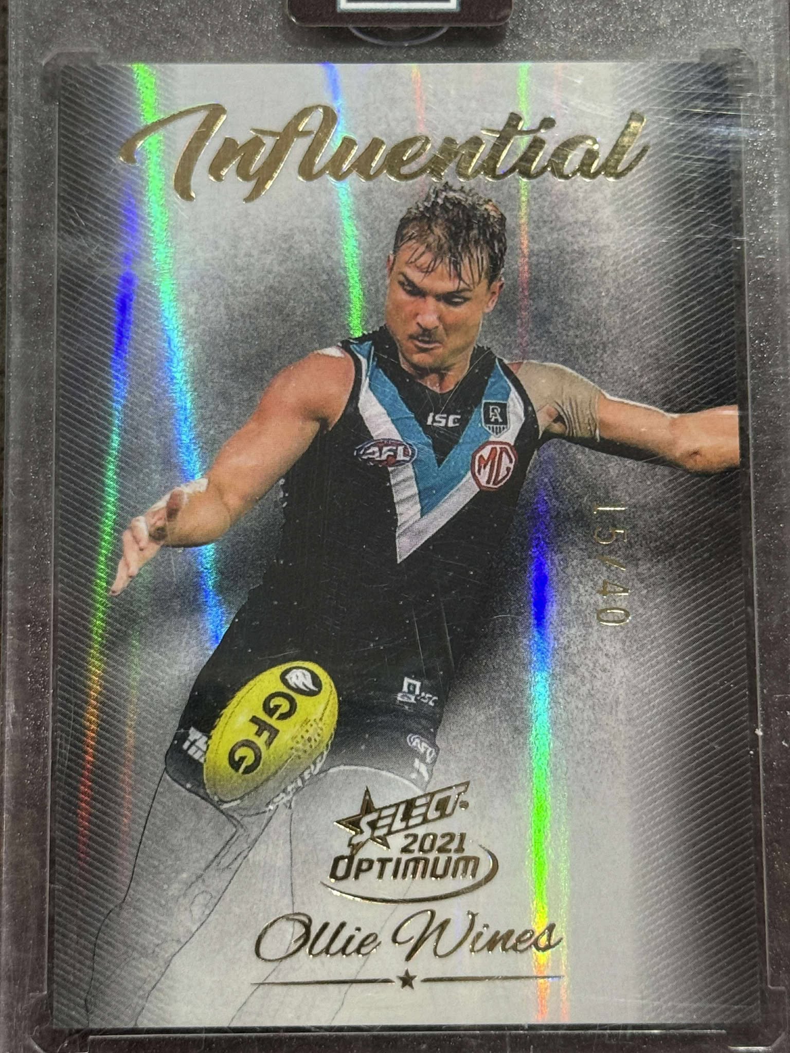 Ollie Wines Port Adelaide 2021 Optimum Influential 15/40