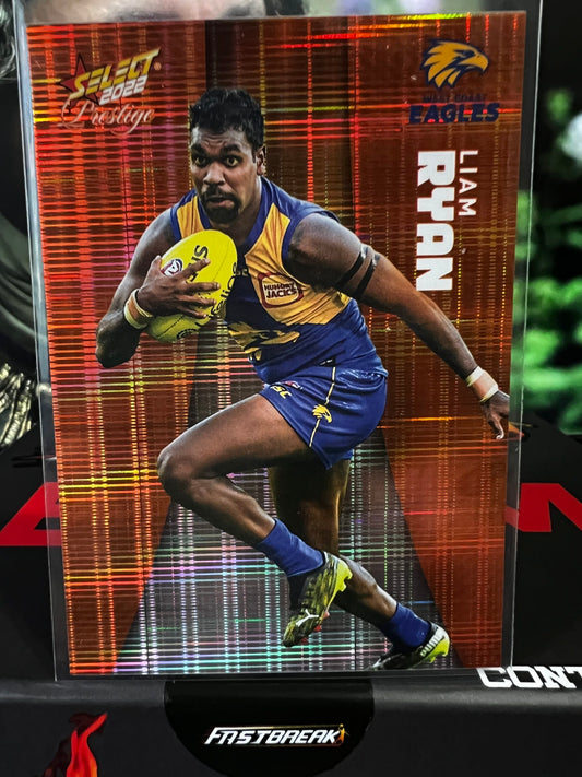 Liam Ryan - West Coast - 2022 - Footy Stars Prestige - Orange Parallel - 156/210