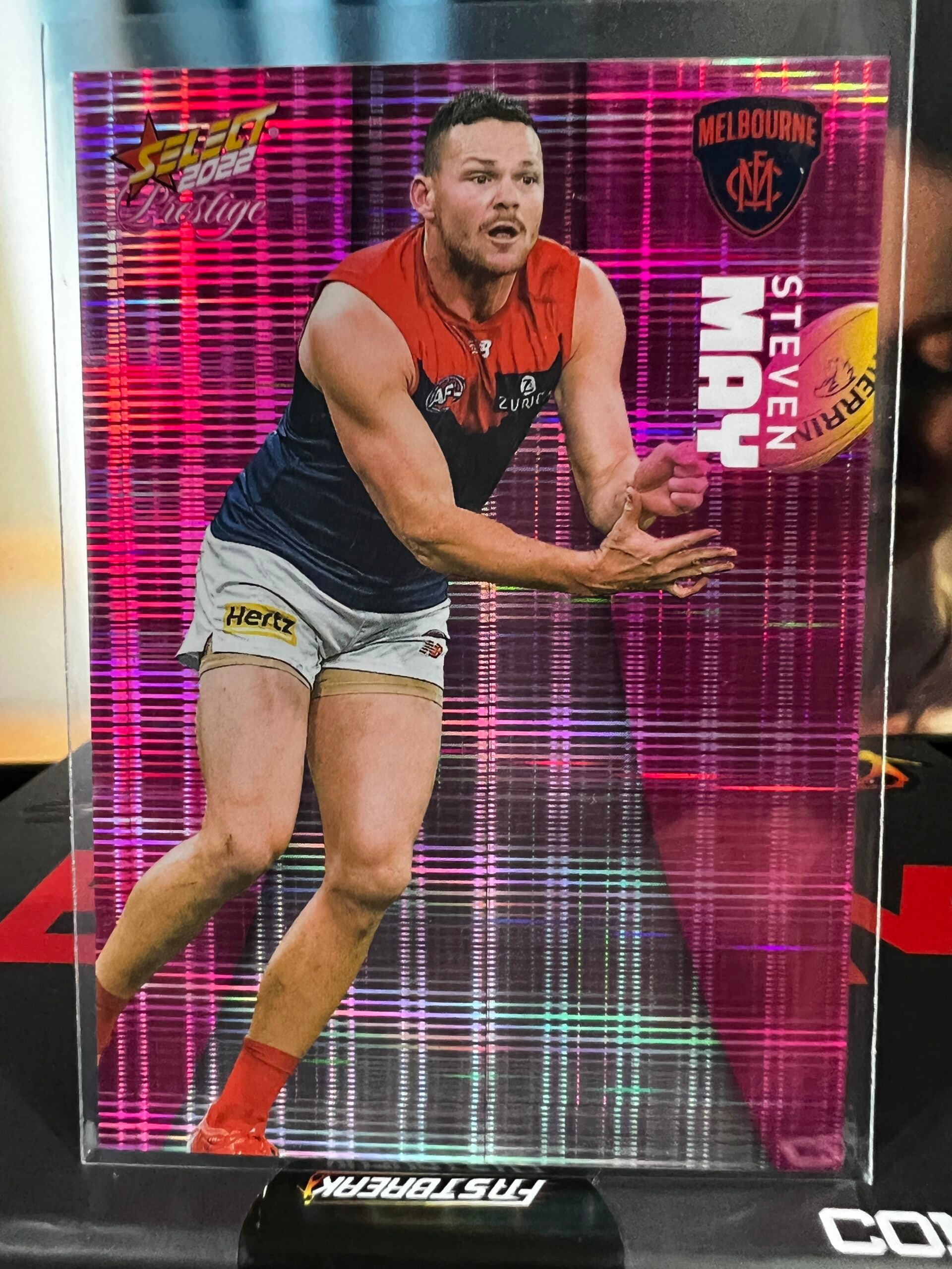 Steven May - Melbourne - 2022 - Footy Stars Prestige - Pink Parallel - 202/325