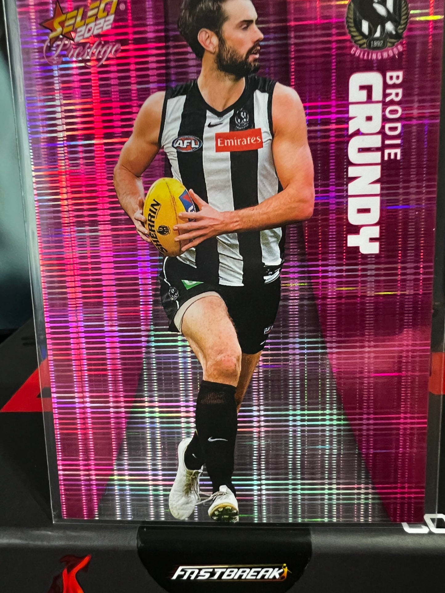 Brodie Grundy Collingwood 2022 Footy Stars Prestige Pink Parallel 117/325