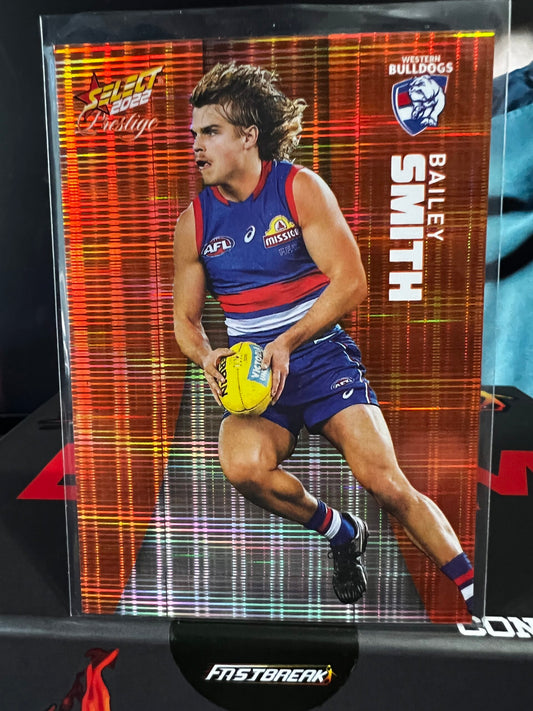Bailey Smith Western Bulldogs 2022 Footy Stars Prestige Orange Parallel 181/210