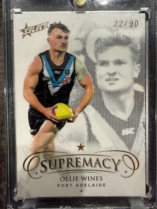 Ollie Wines Port Adelaide 2021 Supremacy Gold Base 22/90
