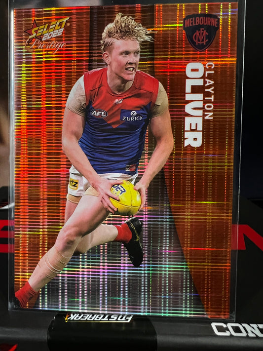 Clayton Oliver Melbourne 2022 Footy Stars Prestige Orange Parallel 161/210