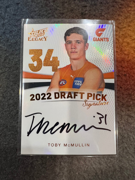 Toby McMullin - GWS - 2023 - Legacy - Draft Pick Signature Copper - 171/175