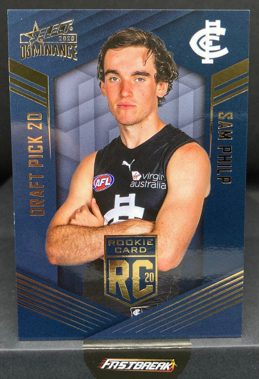 Sam Philip - Carlton - 2020 - Dominance - Rookie Card - 220/295
