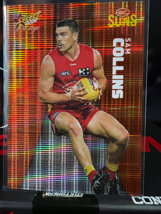 Sam Collins Gold Coast 2022 Footy Stars Prestige Orange Parallel 205/210