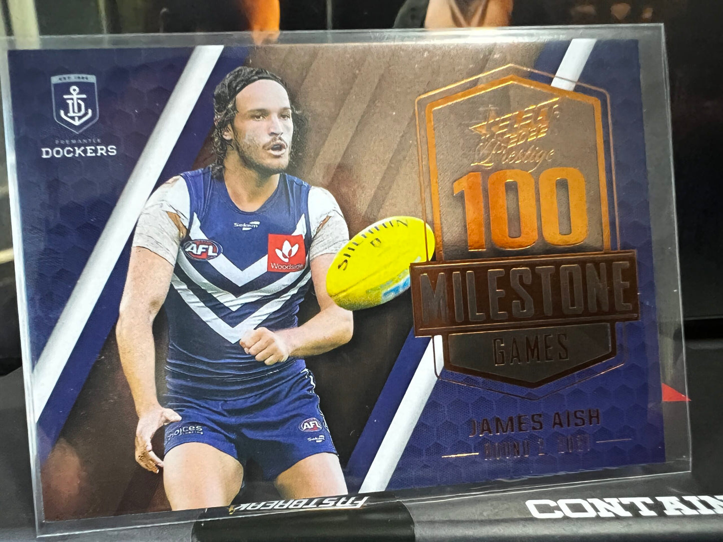 James Aish - Fremantle - 2022 - Footy Stars Prestige - Milestone Games - 72/195