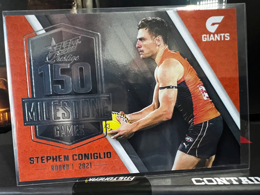 Stephen Coniglio - GWS - 2022 - Footy Stars Prestige - Milestone Games - 107/195