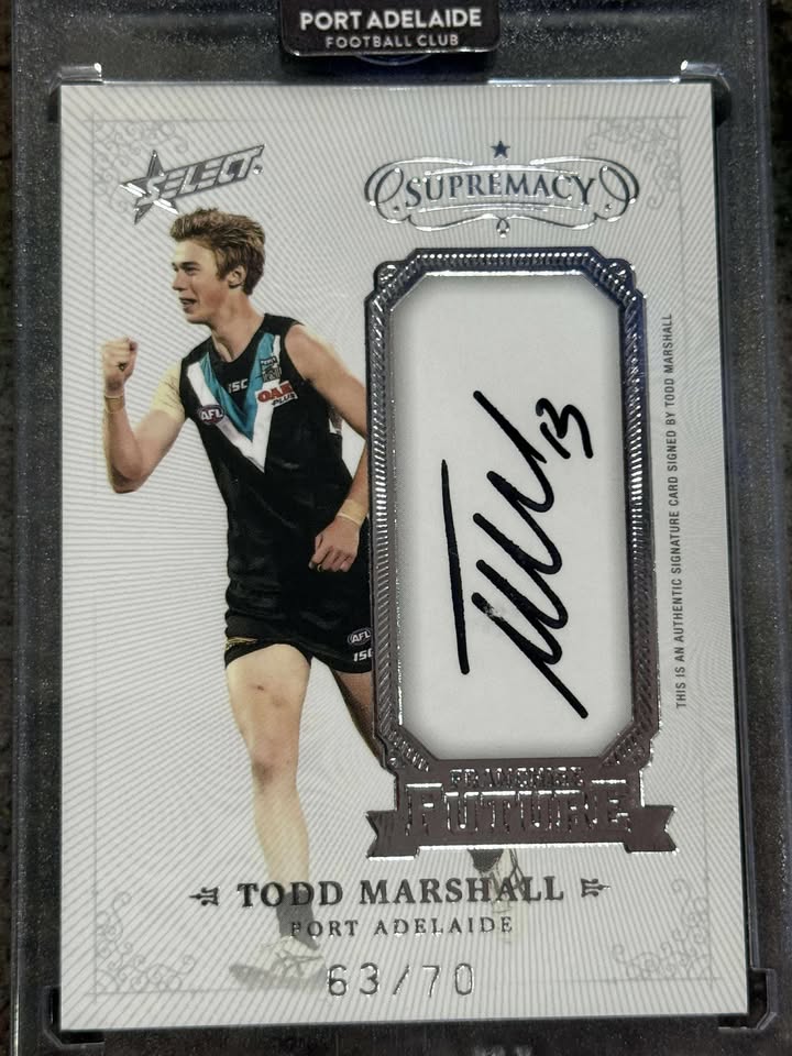 Todd Marshall Port Adelaide 2019 Supremacy Franchise Future Signature 63/70