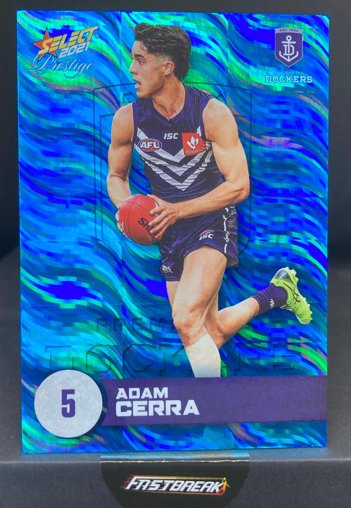 Adam Cerra - Fremantle - 2021 - FS Prestige - Blue Paralell - 09/125