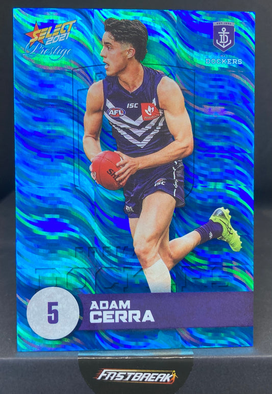 Adam Cerra - Fremantle - 2021 - FS Prestige - Blue Paralell - 09/125