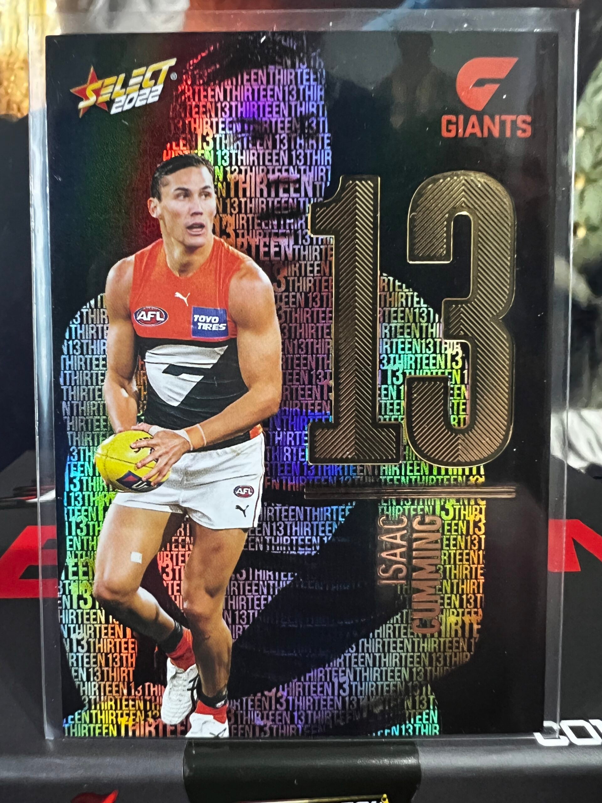 Isaac Cumming - GWS - 2022 - Footy Stars  - Midnight Numbers - 10/130