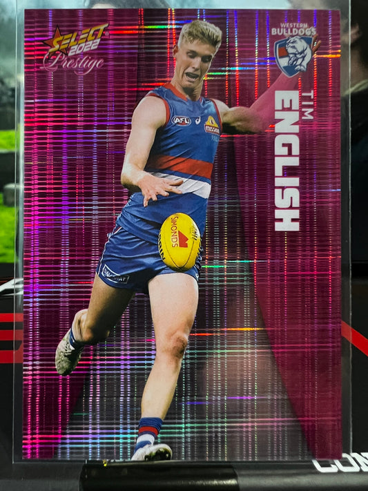 Tim English Western Bulldogs 2022 Footy Stars Prestige Pink Parallel 202/325