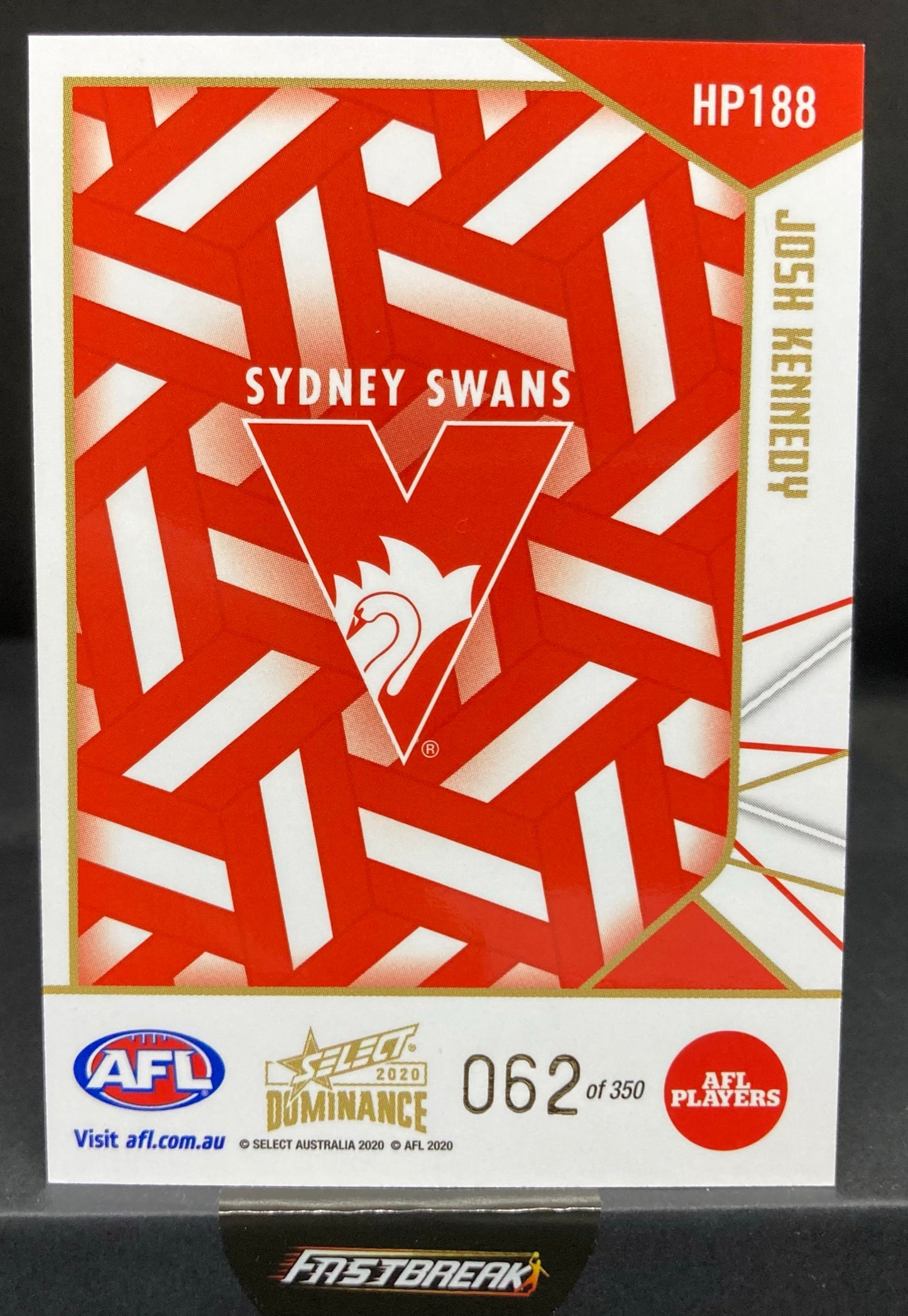 Josh Kennedy - Sydney - 2020 - Dominance - Holofoil - 062/350