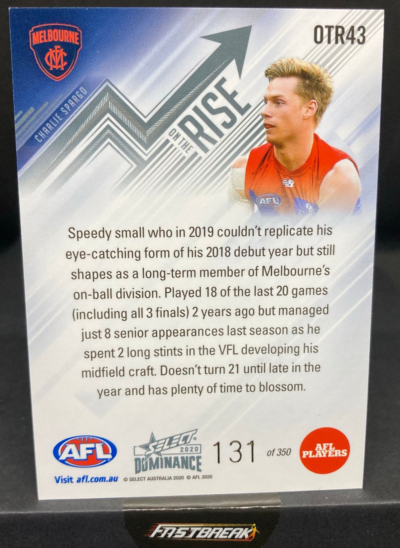 Charlie Spargo - Melbourne - 2020 - Dominance - On The Rise - 131/350
