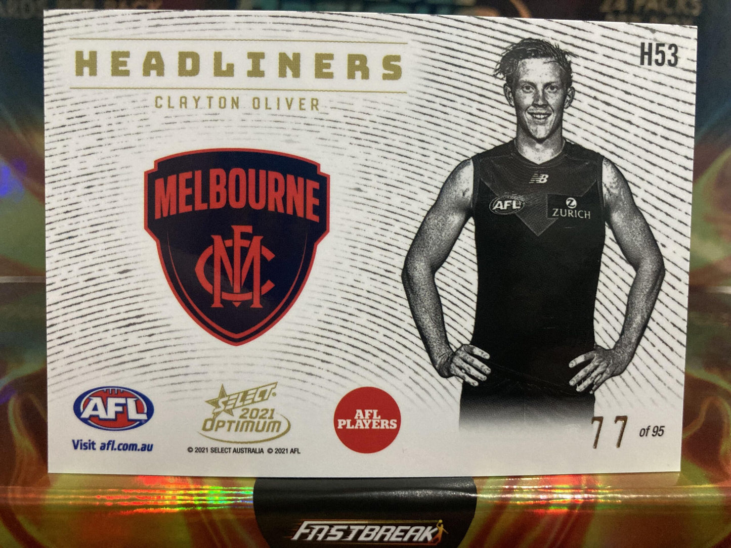 Clayton Oliver - Melbourne - 2021 - Optimum - Headliner - 77/95