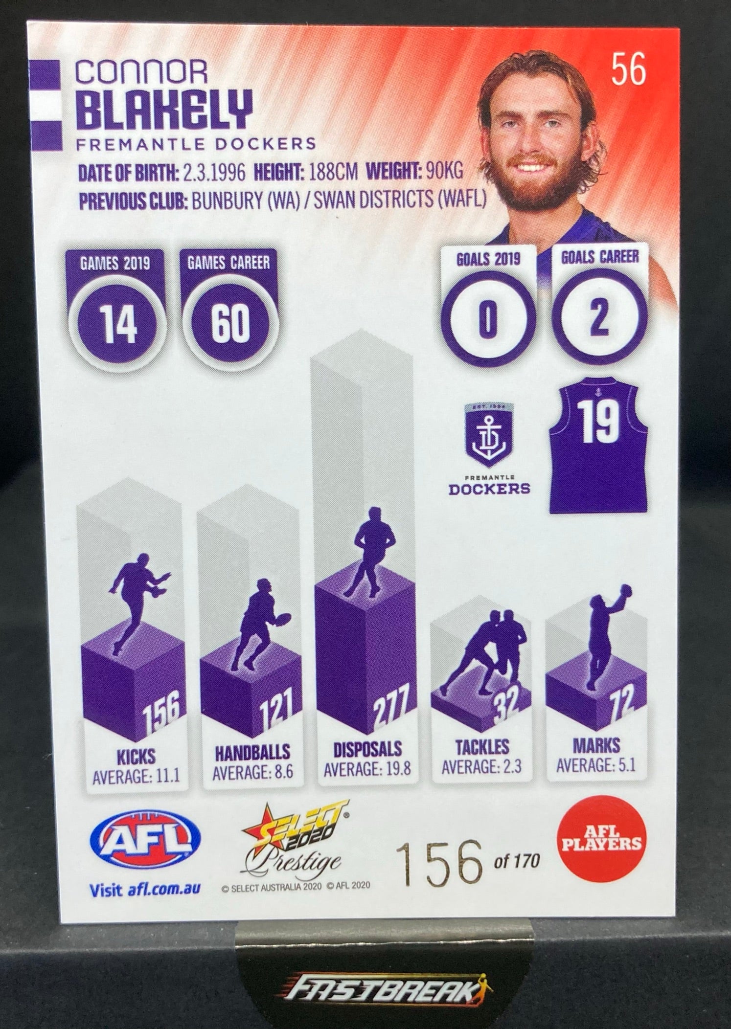 Connor Blakely - Fremantle - 2020 - FS Prestige - Red Paralell - 156/170
