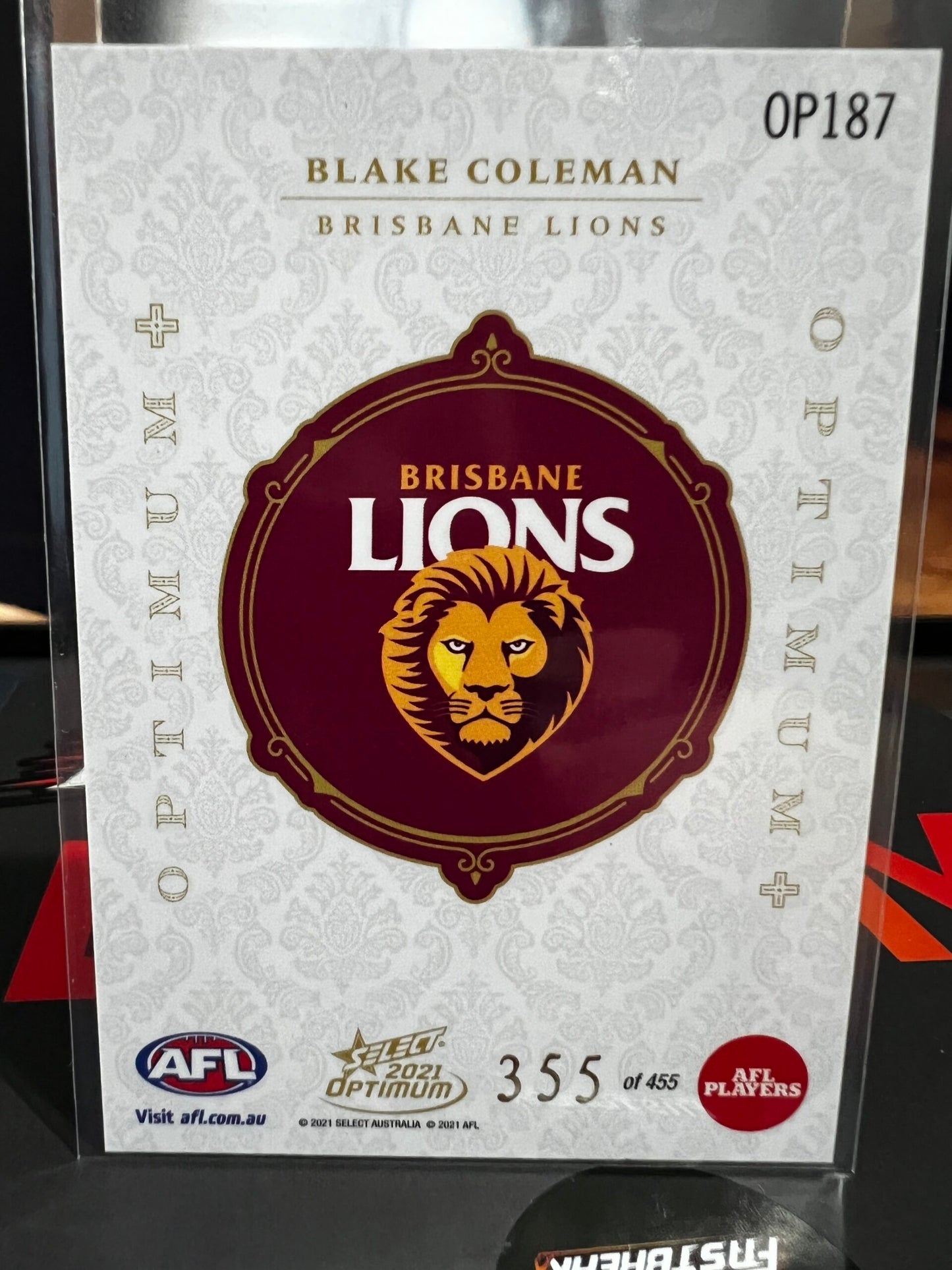 Blake Coleman - Brisbane - 2021 - Optimum - Optimum RC + - 355/455