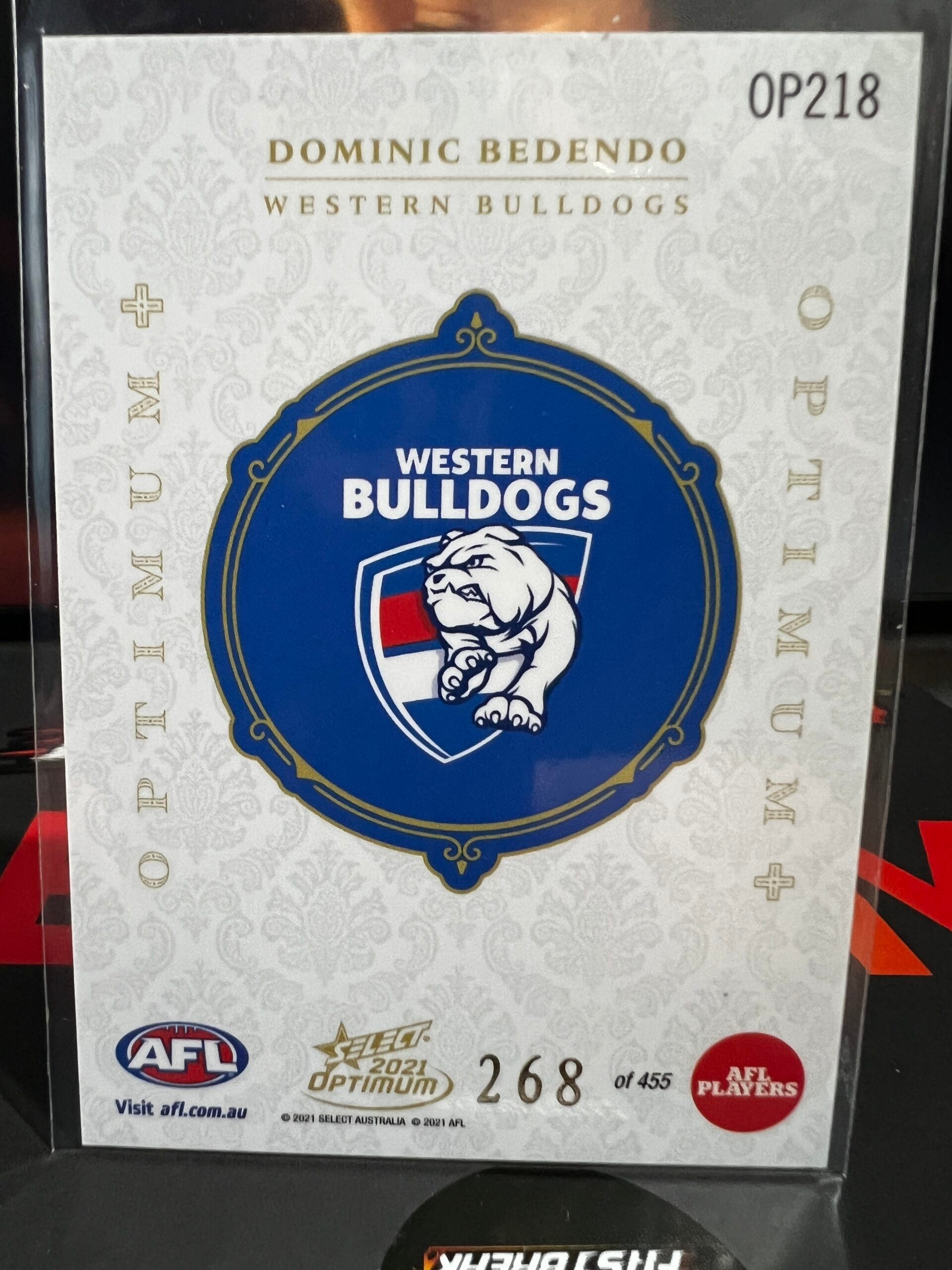 Dominic Bedendo - Western Bulldogs - 2021 - Optimum - Optimum RC + - 268/455