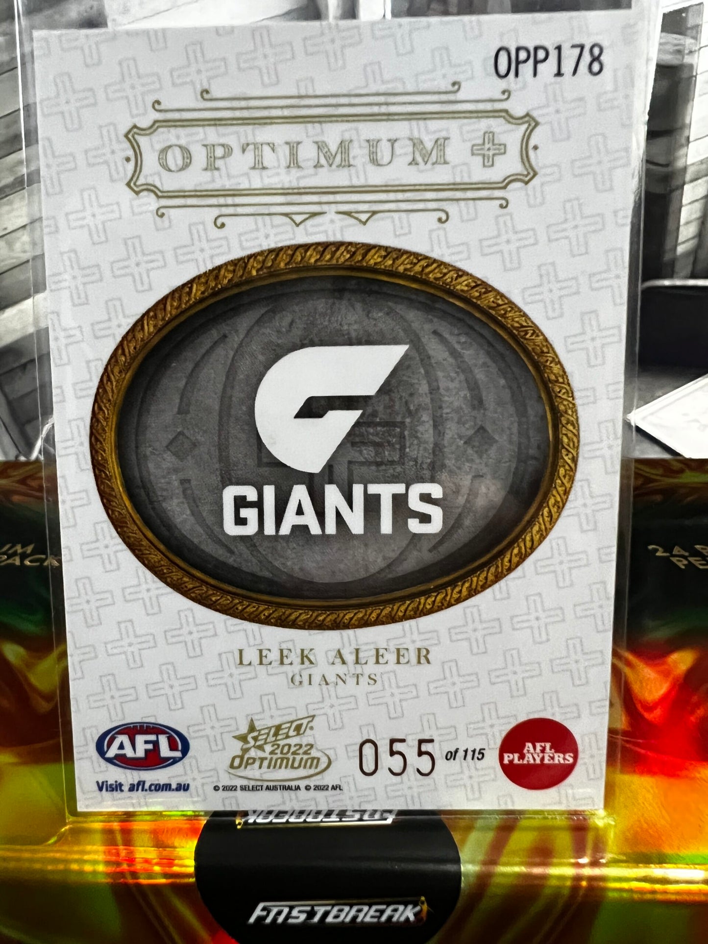 Leek Aleer - GWS - 2022 - Optimum - Optimum Plus Parallel Rookie RC - 55/115
